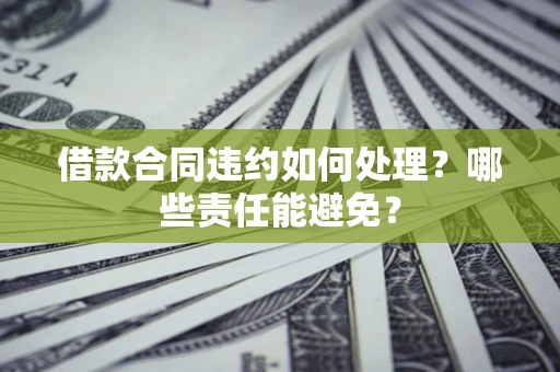 北京借款合同违约如何处理？哪些责任能避免？